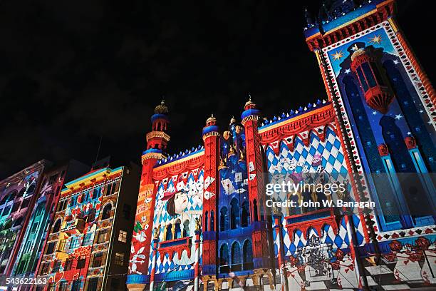 white night festival, melbourne, australia - white night melbourne stock pictures, royalty-free photos & images