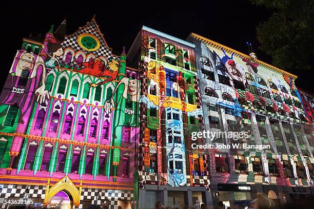 white night festival, melbourne, australia - white night melbourne stock pictures, royalty-free photos & images