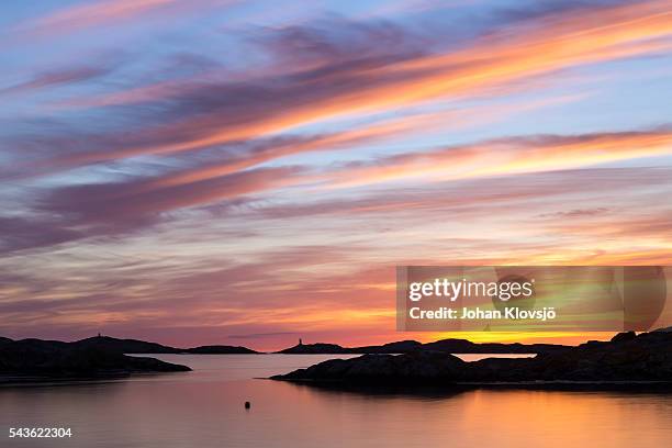 sunset clouds on hönö island 2 - hönö sweden stock pictures, royalty-free photos & images