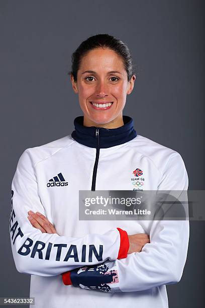 Portrait of Helen Jenkins a member of the Great Britain Olympic team during the Team GB Kitting Out ahead of Rio 2016 Olympic Games on June 29, 2016...