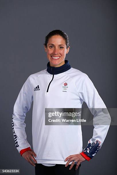 Portrait of Helen Jenkins a member of the Great Britain Olympic team during the Team GB Kitting Out ahead of Rio 2016 Olympic Games on June 29, 2016...