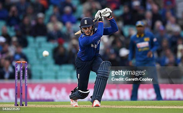 Jason Roy of England bats during the 4th ODI Royal London One Day International match between England and Sri Lanka at The Kia Oval on June 29, 2016...