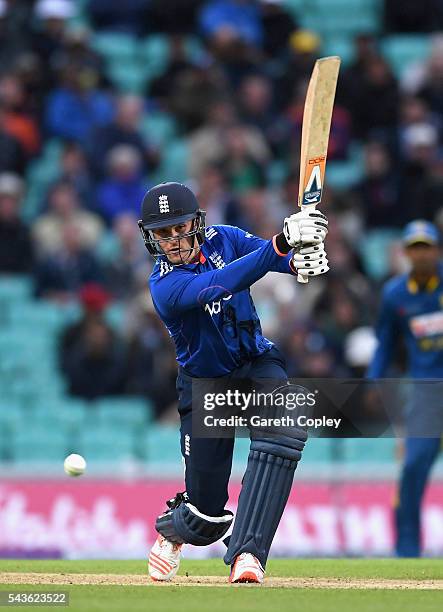 Jason Roy of England bats during the 4th ODI Royal London One Day International match between England and Sri Lanka at The Kia Oval on June 29, 2016...