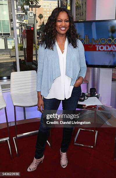 Actress/host Garcelle Beauvais poses at Hollywood Today Live at W Hollywood on June 29, 2016 in Hollywood, California.