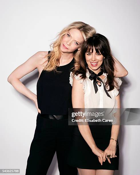 Actors Riki Lindhome, Natasha Leggero are photographed for The Wrap on May 25, 2016 in Los Angeles, California. PUBLISHED IMAGE.