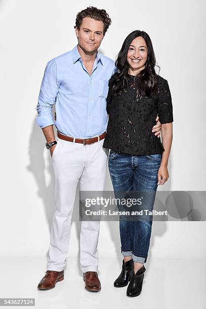 Clayne Crawford and Jennifer Gwartz are photographed for Entertainment Weekly Magazine at the ATX Television Fesitval on June 10, 2016 in Austin,...