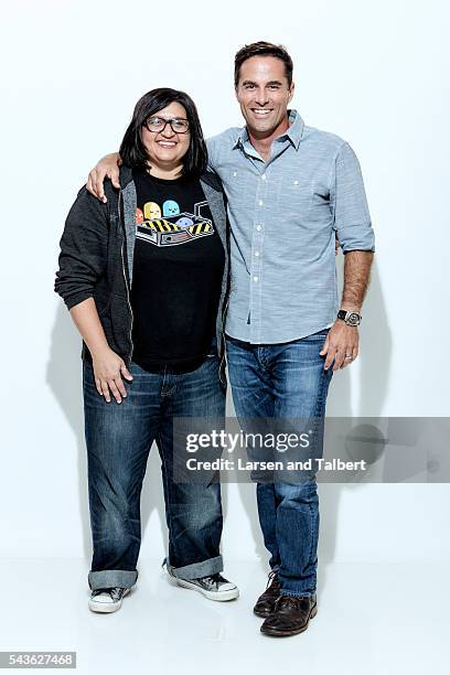 David Windsor and Nahnatchka Khan are photographed for Entertainment Weekly Magazine at the ATX Television Fesitval on June 10, 2016 in Austin, Texas.