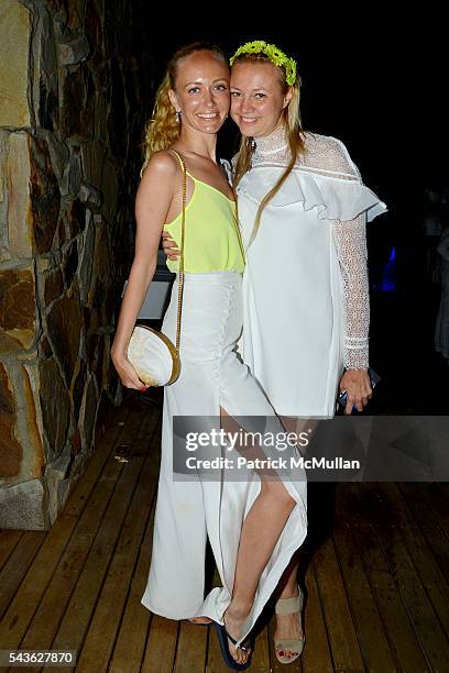 Anastasia Vickina and Alisa Roever attend The White Party: Janna Bullock, Eugenia Bullock and Frederick Anderson Celebrate a Month of Cancer...