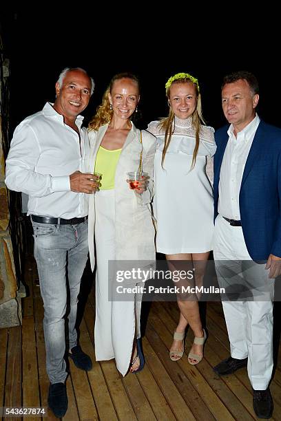 Albert Benalloul, Anastasia Vickina, Alisa Roever and Milos Duncko attend The White Party: Janna Bullock, Eugenia Bullock and Frederick Anderson...