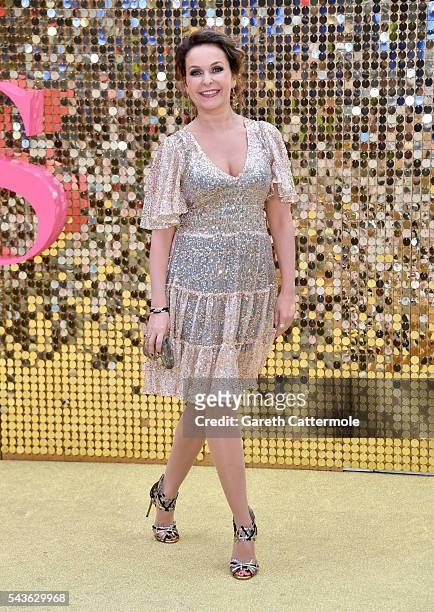 Julia Sawalha attends the "Absolutely Fabulous: The Movie" World Premiere at the Odeon Leicester Square on June 29, 2016 in London, England.