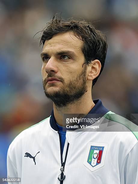 Marco Parolo of Italy during the UEFA Euro 2016 round of 16 match between Italy and Spain on June 27, 2016 at the Stade de France in Paris, France.