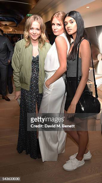 Poppy Jamie, Millie Mackintosh and Neelam Gill attend the RIMOWA London concept store VIP launch party on June 29, 2016 in London, England.