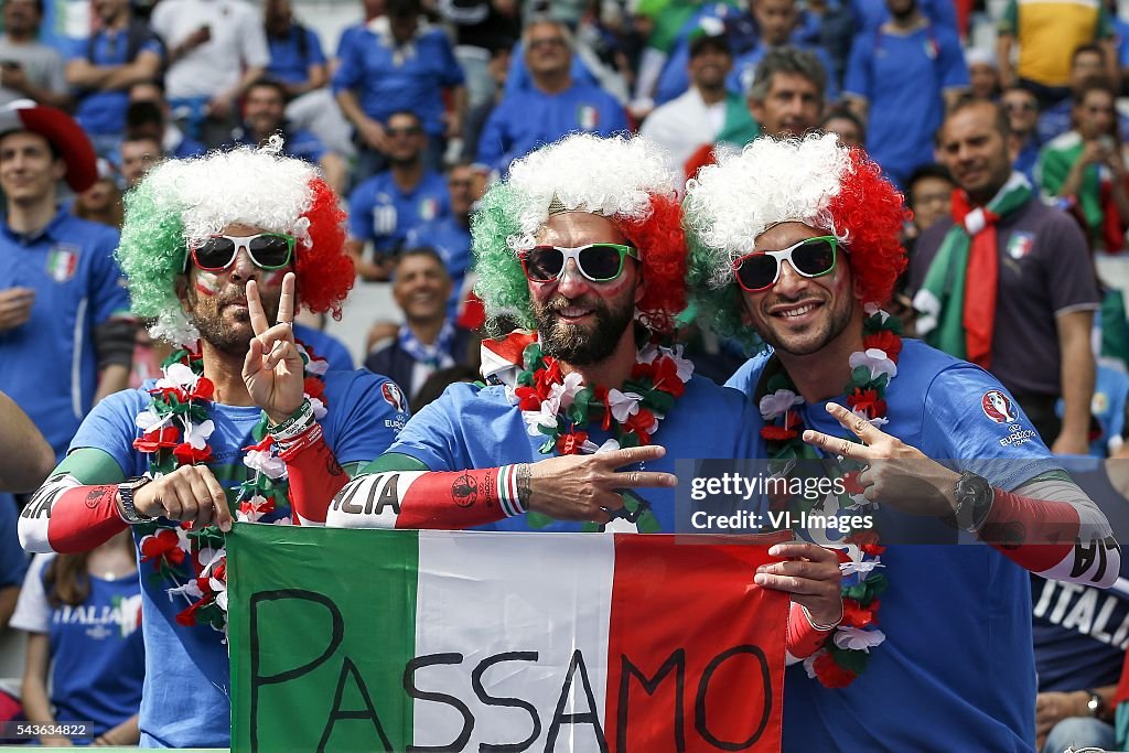 UEFA Euro 2016 round of 16 - "Italy v Spain"