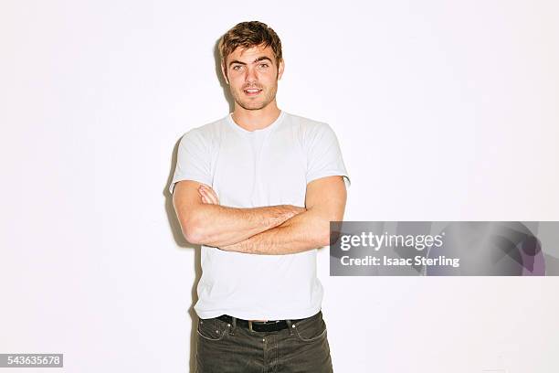 Actor Alex Roe is photographed for Self Assignment on February 3, 2016 in Los Angeles, California.