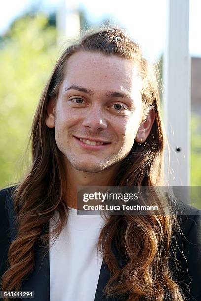 Riccardo Simonetti attends the Guido Maria Kretschmer show during the Mercedes-Benz Fashion Week Berlin Spring/Summer 2017 at Erika Hess Eisstadion...