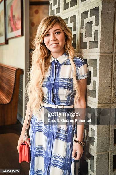 Jennette McCurdy Promotes City TV/ Netflix Series "Between" at Soho Metropolitan Hotel on June 29, 2016 in Toronto, Canada.