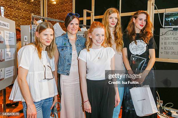 Aino Laberenz, german actress Fritzi Haberlandt, fashion designr Malaika Raiss, german actress Pheline Roggan and german actress Julia Malik attend...