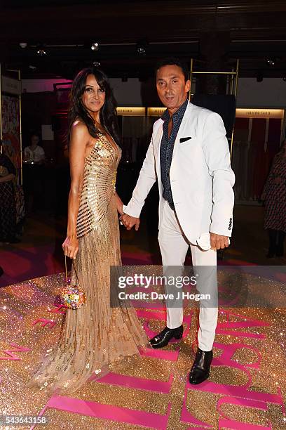 Jackie St Clair and Bruno Tonioli attend the after party of the world premiere of "Absolutely Fabulous: The Movie" at Liberty on June 29, 2016 in...