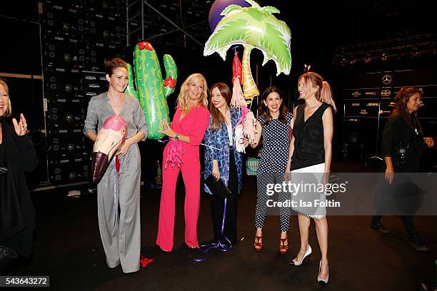 Claudia Michelsen, Judith Milberg, Mina Tander, Viktoria Lauterbach and Ursula Karven attend the Laurel show during the Mercedes-Benz Fashion Week...