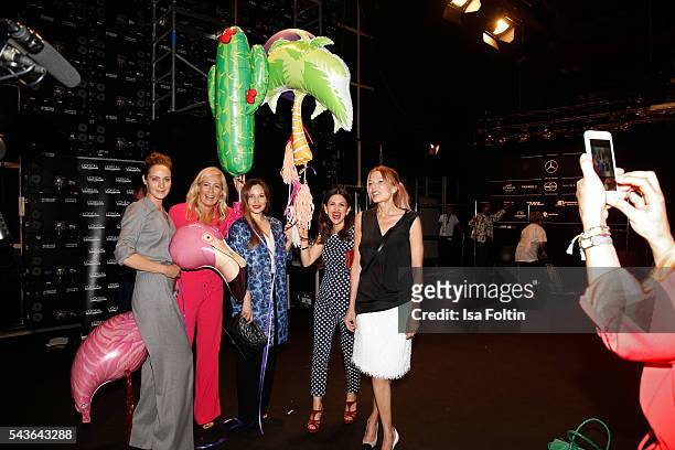 Claudia Michelsen, Judith Milberg, Mina Tander, Viktoria Lauterbach and Ursula Karven attend the Laurel show during the Mercedes-Benz Fashion Week...