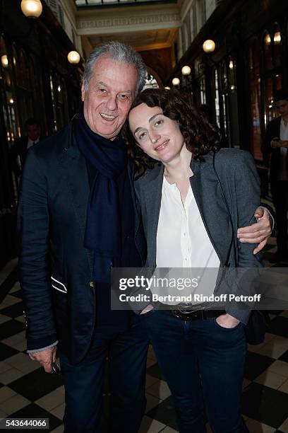 Jacques Grange and Contemporary Artsit Eva Jospin attend the Private View of "Francoise Sagan, Photographer" : Photo Exhibition at Galerie Pierre...