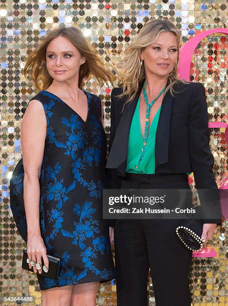 Stella McCartney and Kate Moss attend the World Premiere of "Absolutely Fabulous: The Movie" at Odeon Leicester Square on June 29, 2016 in London,...