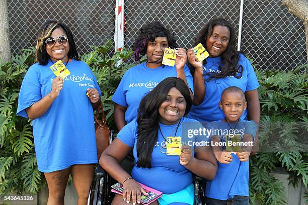 Tashai Hildreth, Toni Hildreth, Lela Pennington, Make a Wish recipient Tiara Hildreth, and Terrence Hildreth attends Make A Wish VIP Experience At...