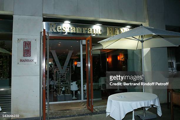 Illustration view of the Restaurant Hansan during the Dinner following the Private View of "Francoise Sagan, Photographer" : Photo Exhibition at...
