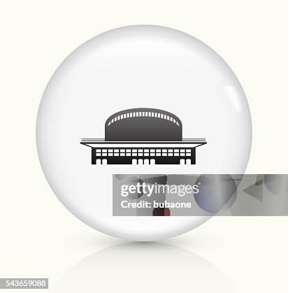 Building icon on white round vector button Building icon on white round vector button