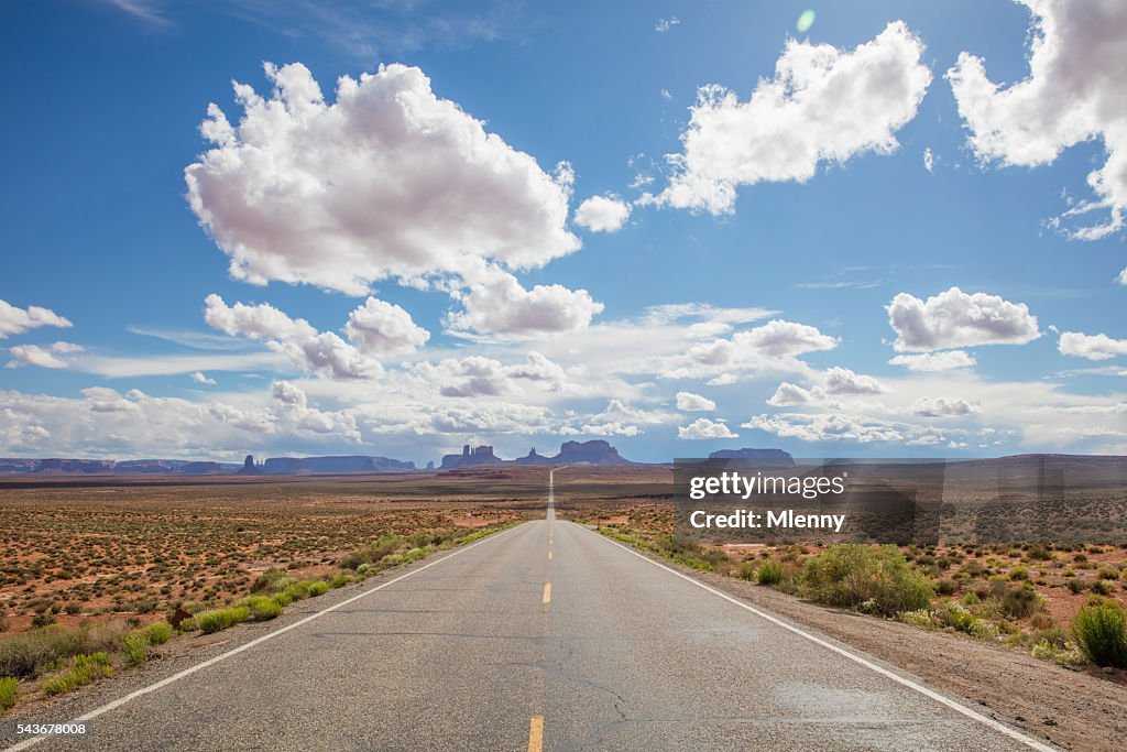Endlose Autobahn Monument Valley Strecke 163 Arizona, Utah, USA