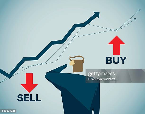 stock market - selling stock illustrations