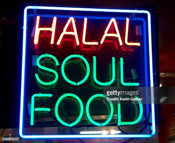 neon at night - halal stock pictures, royalty-free photos & images