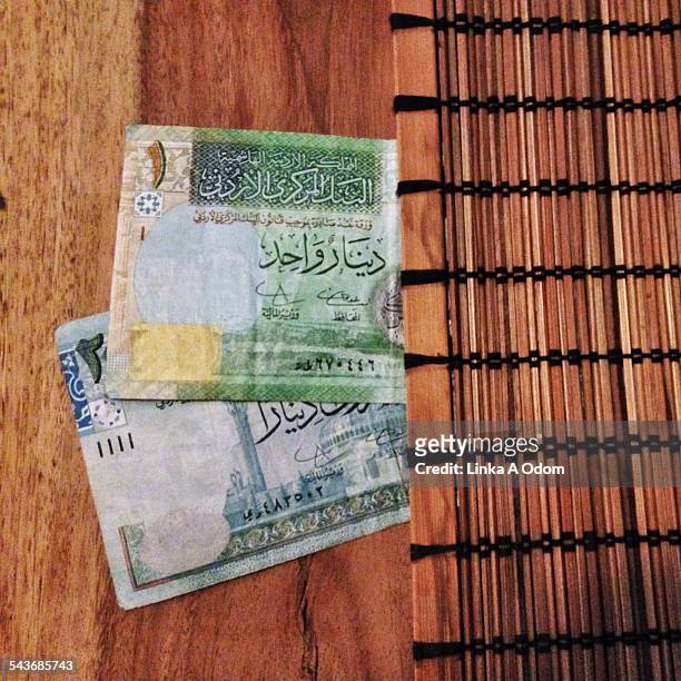 currency - jordan dinars foto e immagini stock