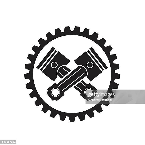 pistons cars and gear - piston stock illustrations