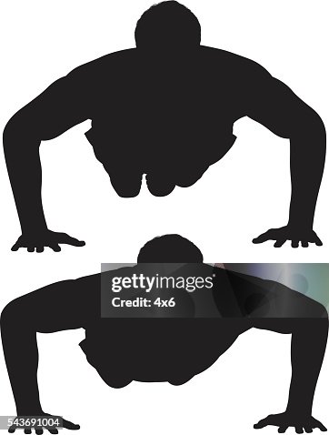 Man doing push ups Man doing push ups