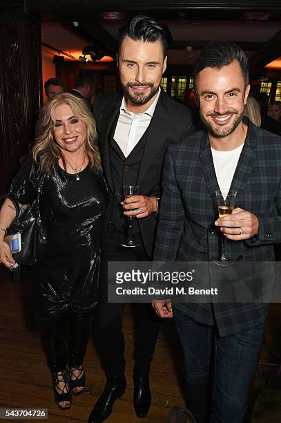 Brix Smith-Start, Rylan Clark and Dan Neal attend the World Premiere after party of "Absolutely Fabulous: The Movie" at Liberty on June 29, 2016 in...