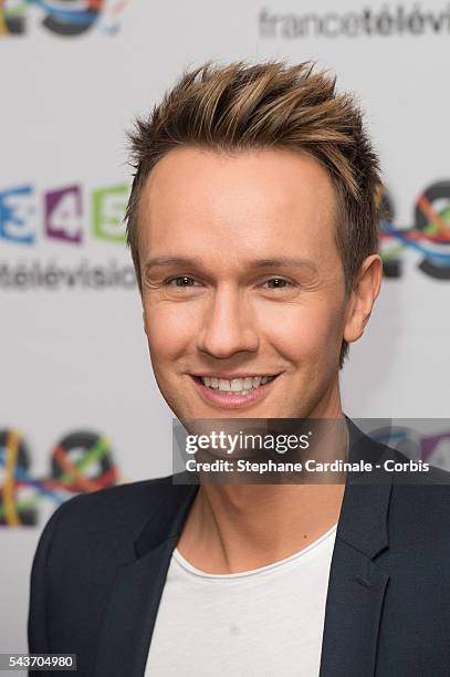 Host Cyril Feraud attends the France Television 2016/2017 Photocall on June 29, 2016 in Paris, France.