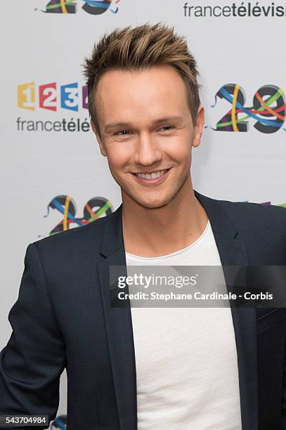 Host Cyril Feraud attends the France Television 2016/2017 Photocall on June 29, 2016 in Paris, France.