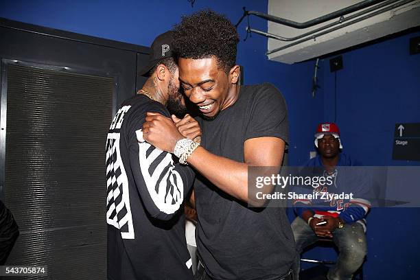 Desiigner and Dave East performs during the XXL Freshman Tour at Best Buy Theater on June 29, 2016 in New York City.