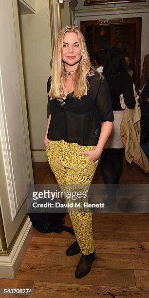 Samantha Womack attends the world premiere concert performance of "Eugenius!" at The London Palladium on June 29, 2016 in London, England.