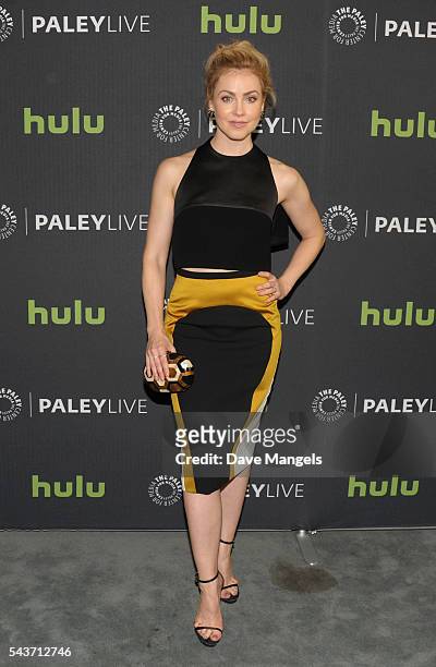 Actress Amanda Schull attends PaleyLive LA: An Evening With "12 Monkeys" at The Paley Center for Media on June 29, 2016 in Beverly Hills, California.