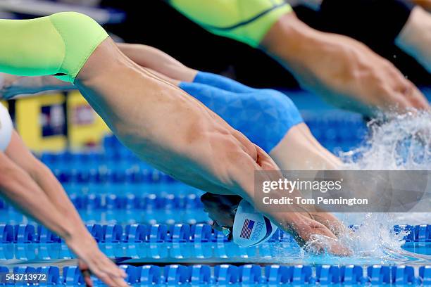 Michael Phelps of the United States competes in the final heat for the Men's 200 Meter Butterfly during Day Four of the 2016 U.S. Olympic Team...