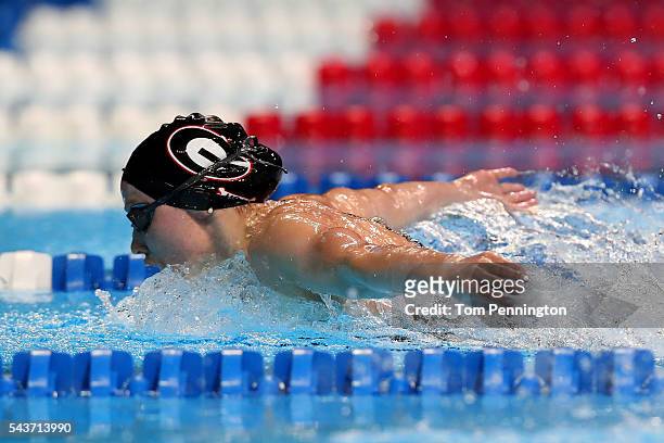 Hali Flickinger of the United States competes in a final heat for the Women's 200 Meter Butterfly during Day Four of the 2016 U.S. Olympic Team...
