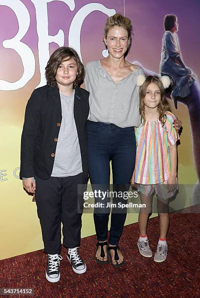 Bella Noche Ruffalo, Sunrise Coigney and Odette Ruffalo attend the screening of "The BFG" hosted by Disney & The Cinema Society at Village East...