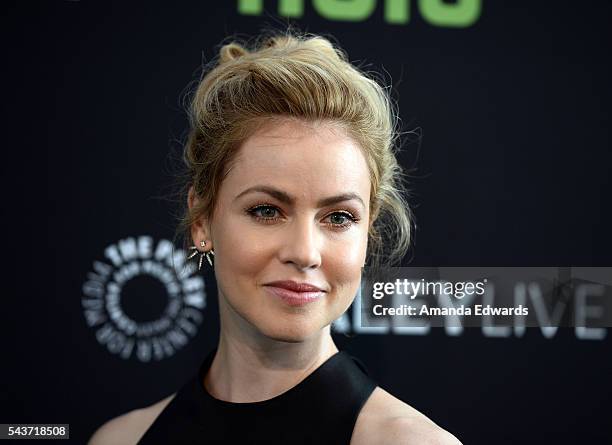 Actress Amanda Schull arrives at PaleyLive LA: An Evening With "12 Monkeys" at The Paley Center for Media on June 29, 2016 in Beverly Hills,...