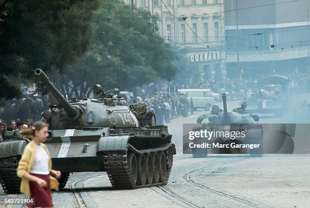 Soviet Tanks Invade Bratislava