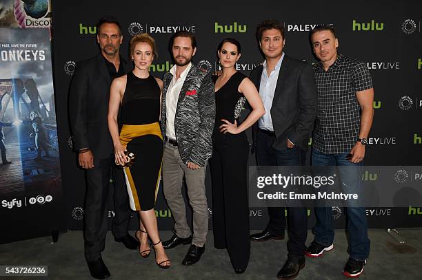 Actors Todd Stashwick, Amanda Schull, Aaron Stanford and Emily Hampshire, executive producer Terry Matalas and actor Kirk Acevedo arrive at PaleyLive...