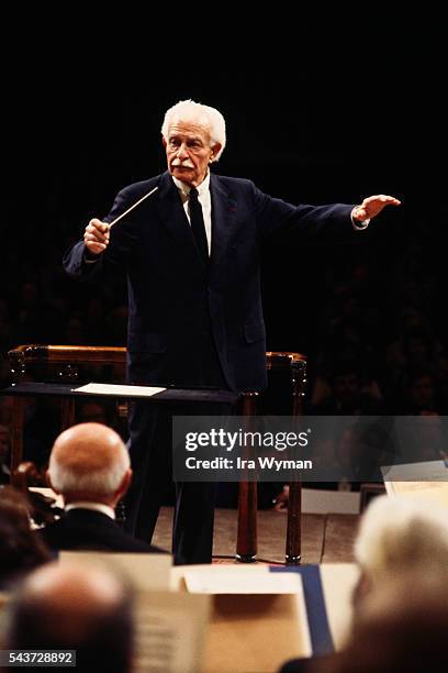 American conductor of the Boston Pops Orchestra Arthur Fiedler.
