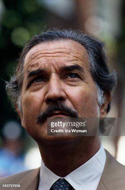 Mexican writer, novelist and essayist Carlos Fuentes.