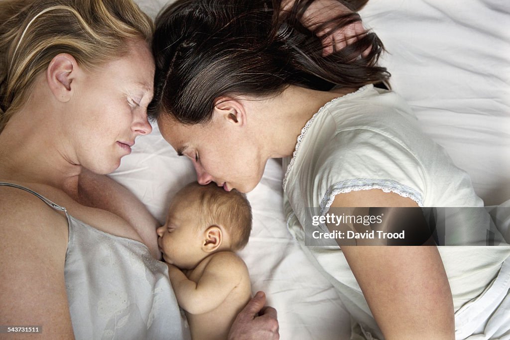 Lesbian couple with baby boy